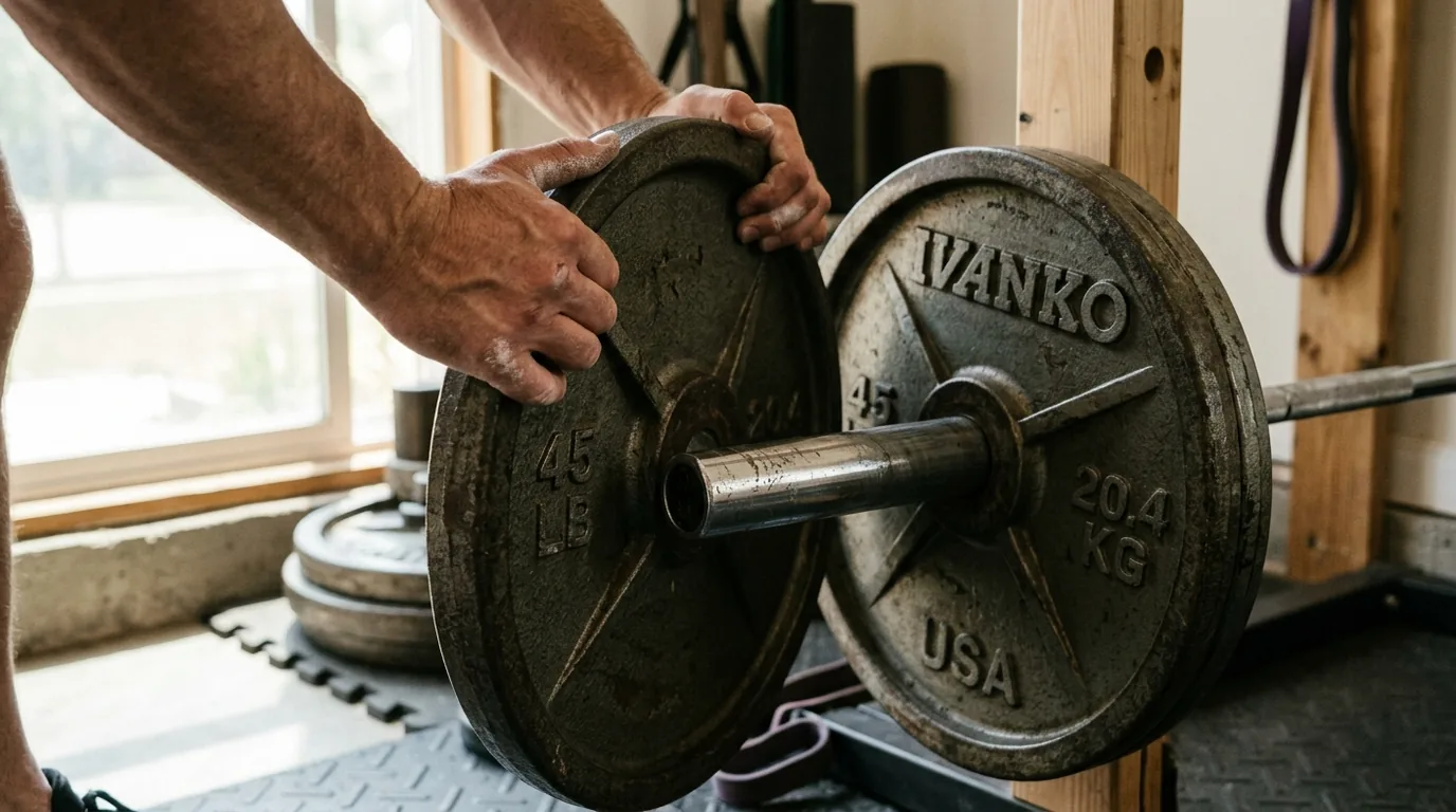 Visual plate loading diagram for 5/3/1 sets