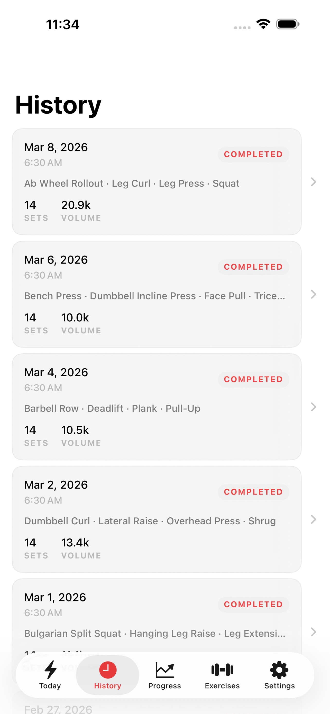 Train531 03-History screen